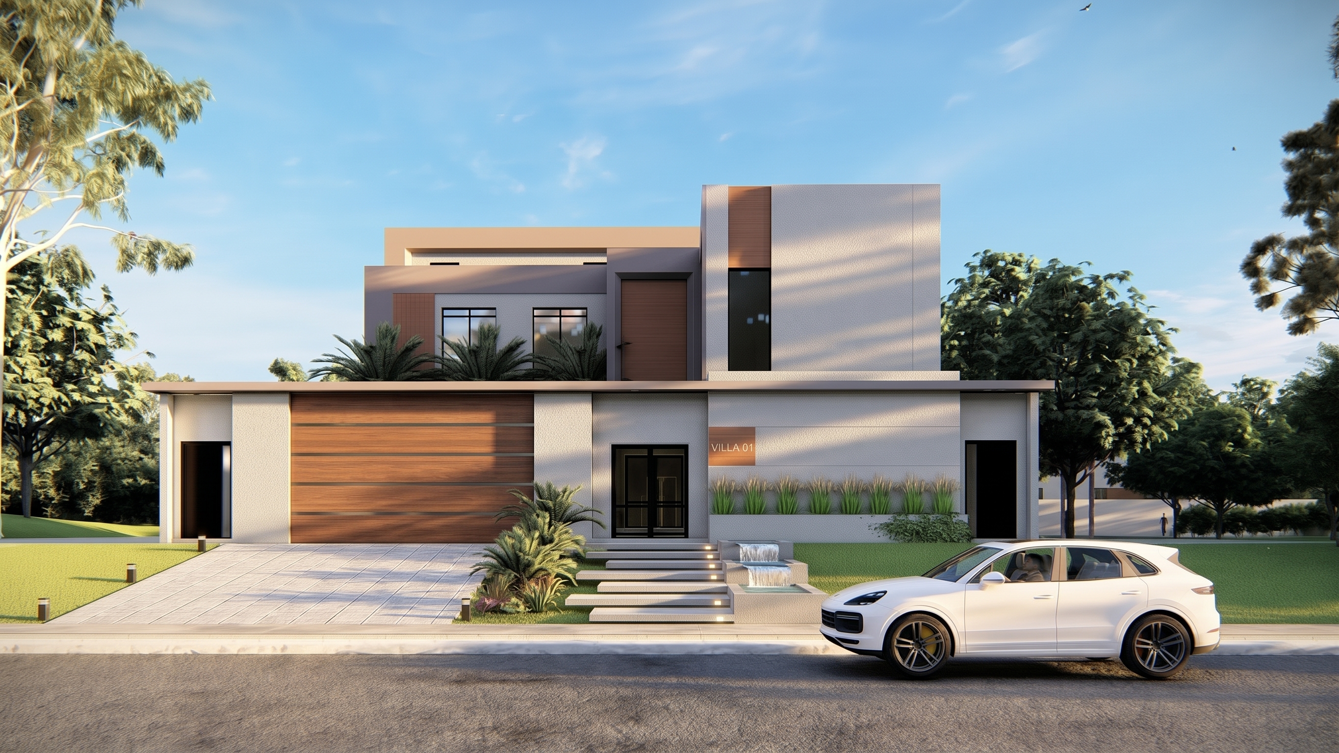 مشروع فيلا سكنية فاخرة (مودرن)